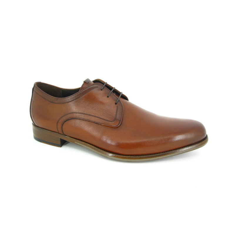 Floris Van Bommel Veterschoen Cognac donker