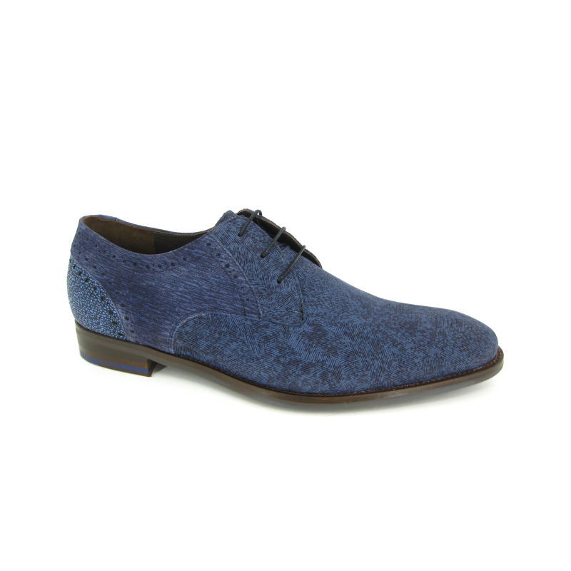 Floris Van Bommel Veterschoen Blauw