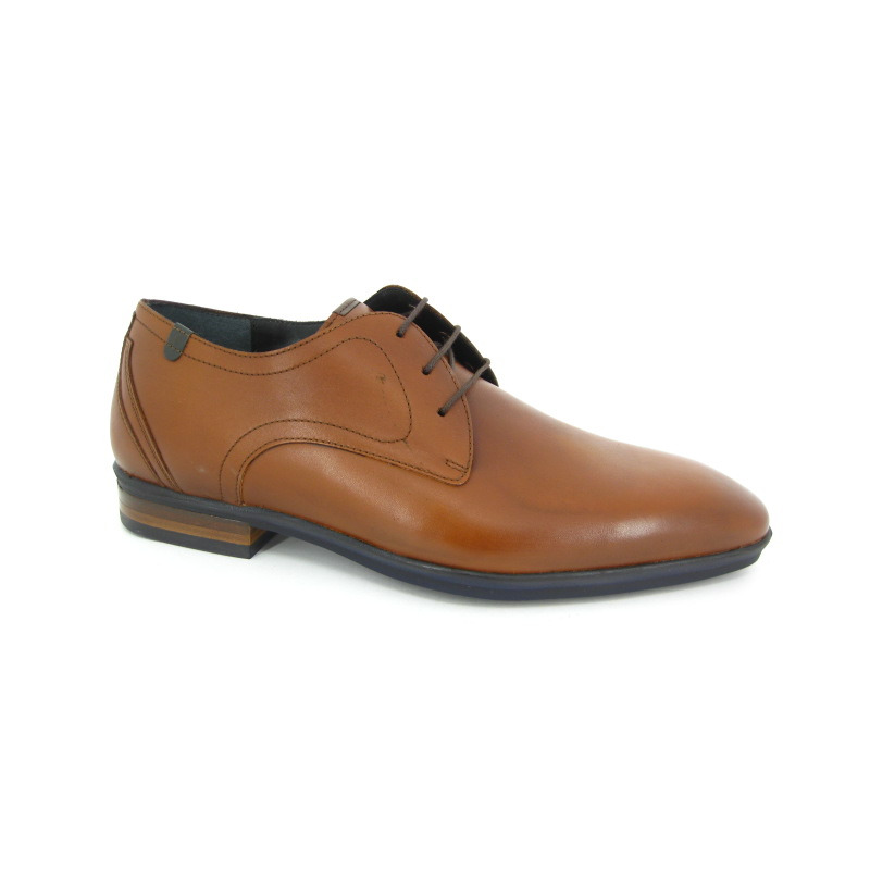 Floris Van Bommel Veterschoen Cognac donker