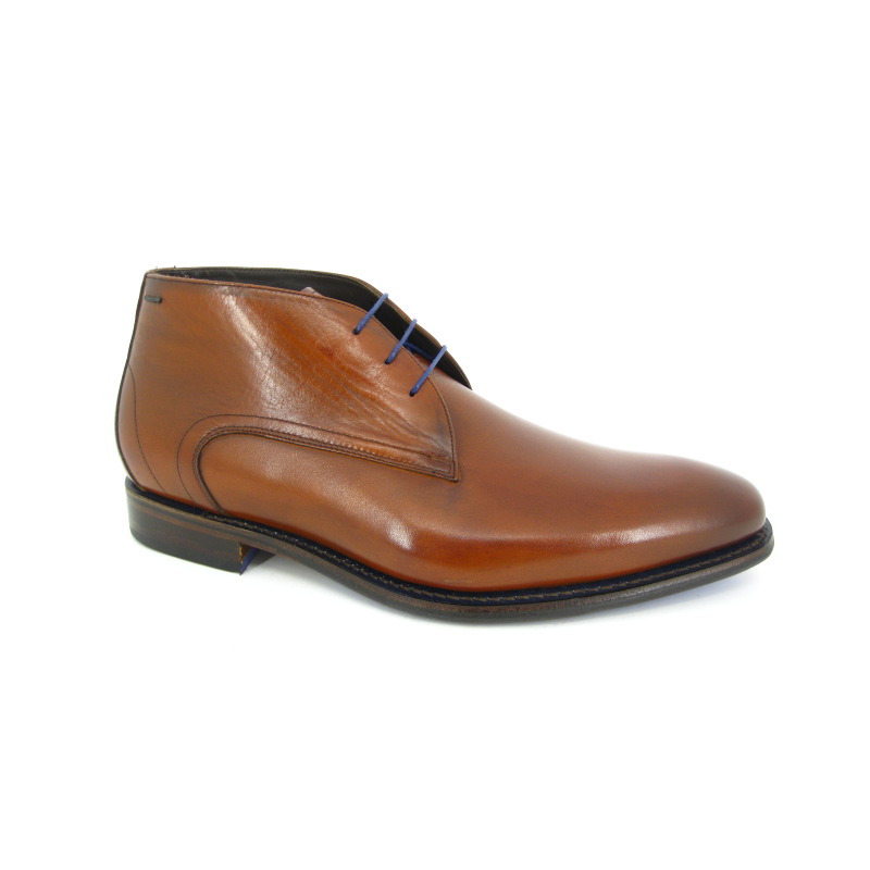 Floris Van Bommel Veterschoen Cognac donker