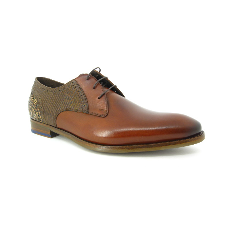 Floris Van Bommel Veterschoen Cognac