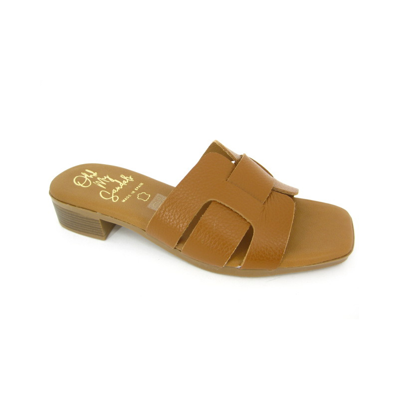 Oh My Sandals Muiltje Cognac