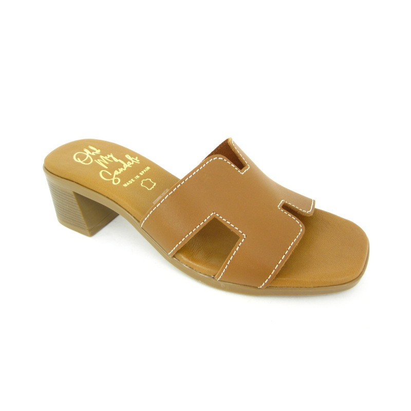 Oh My Sandals Muiltje Cognac